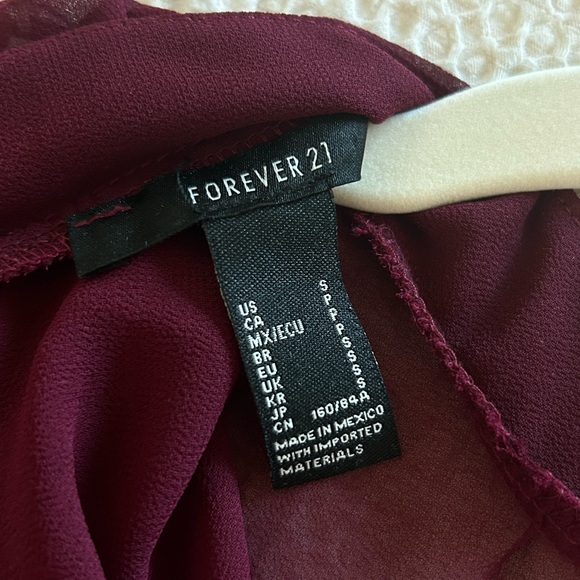 Forever 21 burgundy bodysuit - Picture 4 of 4